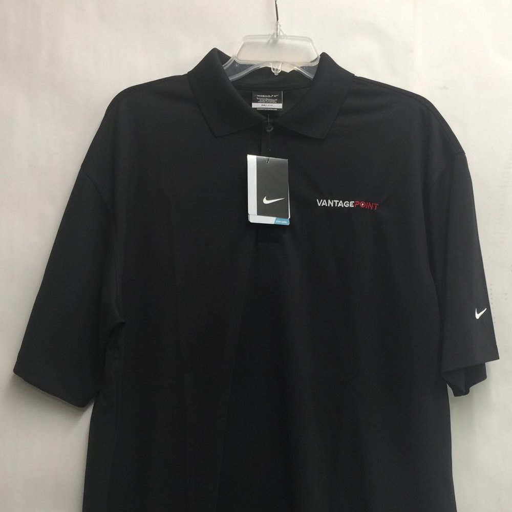 Nike Golf Dri-Fit Polo Black Large